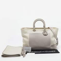 Dior Grey/Beige Canvas and Leather Nappy Diaper Bag