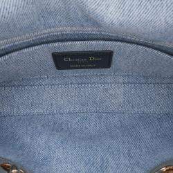 Dior Blue Denim Small Macrocannage Lady D-Joy Shoulder Bag