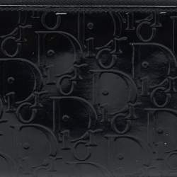 Dior Black Diorrisimo Patent Leather Zip Around Wallet