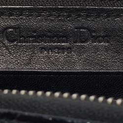 Dior Black Diorrisimo Patent Leather Zip Around Wallet