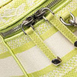 Dior Light Green Canvas Small Toile De Jouy Diortravel Vanity Case Shoulder Bag