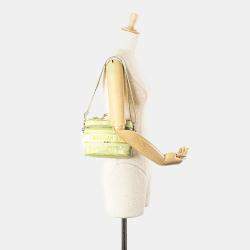 Dior Light Green Canvas Small Toile De Jouy Diortravel Vanity Case Shoulder Bag