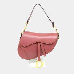 Dior Pink Leather Saddle Shoulder Bag