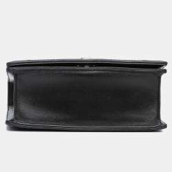 Pre Owned Dior Black Medium Calfskin Stitch Diorama Flap Bag