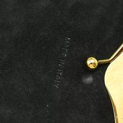 Christian Dior Black Suede Heart Chain Shoulder Bag