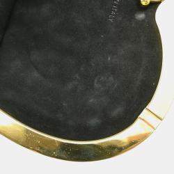 Christian Dior Black Suede Heart Chain Shoulder Bag