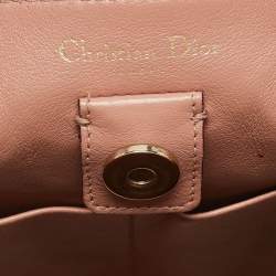 Pre Owned Dior Beige Leather Medium Diorissimo Shopper Tote