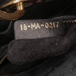 Dior Black Mini Lambskin Cannage Studded Supple Lady Dior Bag