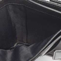 Dior Black Cannage Patent Leather Lady Dior French Wallet