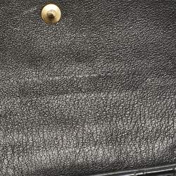 Dior Black Cannage Patent Leather Lady Dior French Wallet