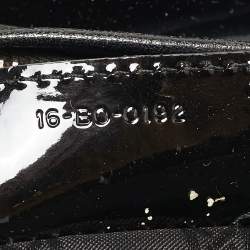 Pre Owned Dior Black Cannage Patent Leather Medium Lady Dior Tote