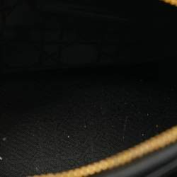 Pre Owned Dior Black Cannage Patent Leather Medium Lady Dior Tote