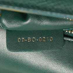 Dior Green Leather Montaigne 30 Flap Shoulder Bag