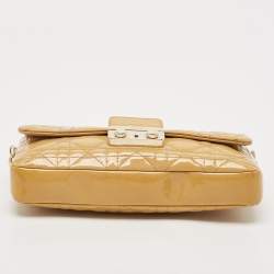 Dior Beige Cannage Patent Leather Miss Dior Promenade Chain Pouch
