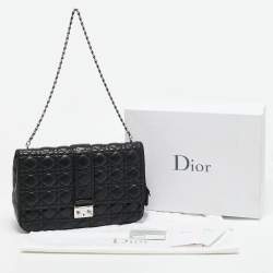 مملوكة مسبقًا Dior Black Cannage Leather Large Miss Dior Flap Bag
