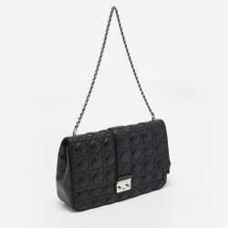 مملوكة مسبقًا Dior Black Cannage Leather Large Miss Dior Flap Bag