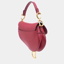 Dior Red Mini Leather Saddle Shoulder Bag