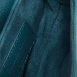 Pre Owned Dior Blue Leather Micro Saddle Bag