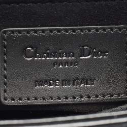 Dior Black Mat Diamond Cannage Leather Small Lady Dior My ABCDior Tote