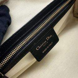 Dior Vibe Classic Bowling Bag Black/White Leather Size Small