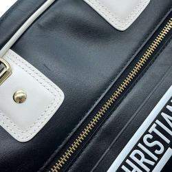 Dior Vibe Classic Bowling Bag Black/White Leather Size Small