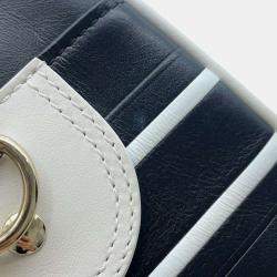 Dior Vibe Classic Bowling Bag Black/White Leather Size Small