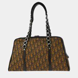Dior Brown Canvas Romantic Trotter Handbag