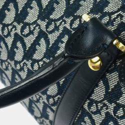 Pre Owned Dior Navy Canvas Trotter Handbag
