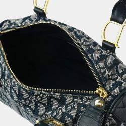 Pre Owned Dior Navy Canvas Trotter Handbag