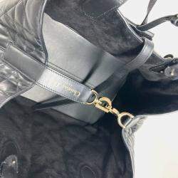 مملوكة مسبقًا حقيبة يد توتس ديور توجور جلد عجل أسود متوسطة