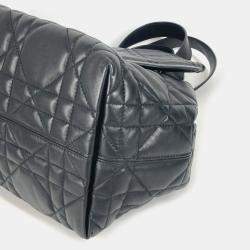 مملوكة مسبقًا حقيبة يد توتس ديو ر توجور جلد عجل أسود متوسطة