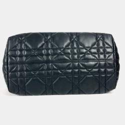 مملوكة مسبقًا حقيبة يد توتس ديور توجور جلد عجل أسود متوسطة