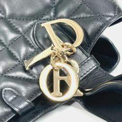 مملوكة مسبقًا حقيبة يد توتس ديور توجور جلد عجل أسود متوسطة