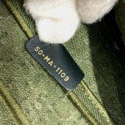 Pre Owned Dior Khaki Canvas Oblique Saddle Shoulder Bag