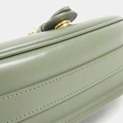 Christian Dior Green Leather Bobby Shoulder Bag