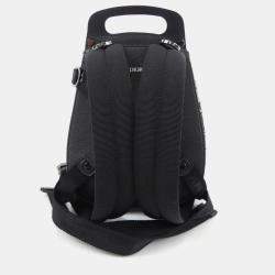 Dior Navy Blue Canvas Saddle Backpack