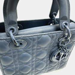 مملوكة مسبقًا Dior Blue Lambskin Lady Dior Shoulder Bag