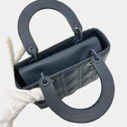 مملوكة مسبقًا Dior Blue Lambskin Lady Dior Shoulder Bag