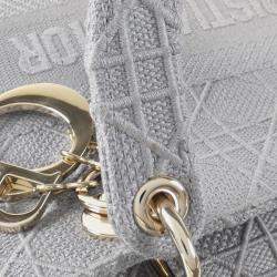 Dior Canvas Lady D-Lite Medium Handbag