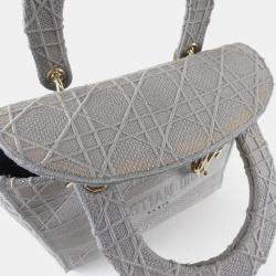 Dior Canvas Lady D-Lite Medium Handbag