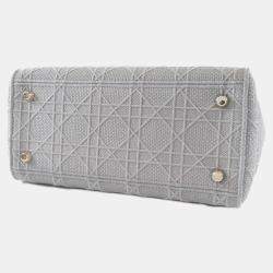 Dior Canvas Lady D-Lite Medium Handbag