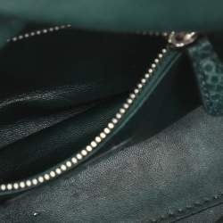 Pre Owned Dior Green Python Mini Lady Dior Chain Tote