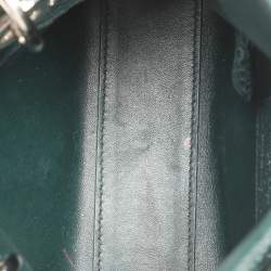 Pre Owned Dior Green Python Mini Lady Dior Chain Tote