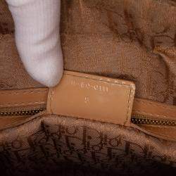 Dior Beige Patent Leather Large Lady Dior Tote Bag