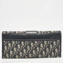 Dior Navy Blue Oblique Canvas 30 Montaigne Chain Clutch