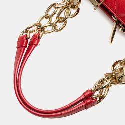 Dior Red Large Lambskin Cannage Soft Zipped Shopping Tote