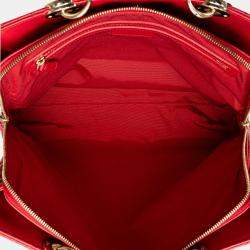 Dior Red Large Lambskin Cannage Soft Zipped Shopping Tote