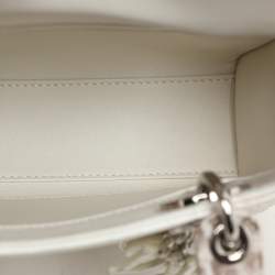 Dior White/Brown Himalayan Crocodile Small Lady Dior Tote