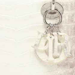 Dior White/Brown Himalayan Crocodile Small Lady Dior Tote