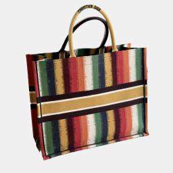 Dior Multicolor Canvas Large Book Tote Bag